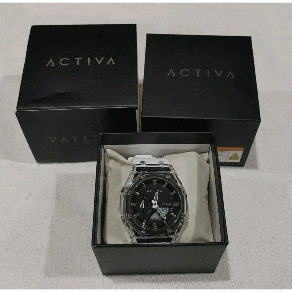 Activa x Invicta Men's 44.2mm Analog/Digital Watch White ACW2100-004